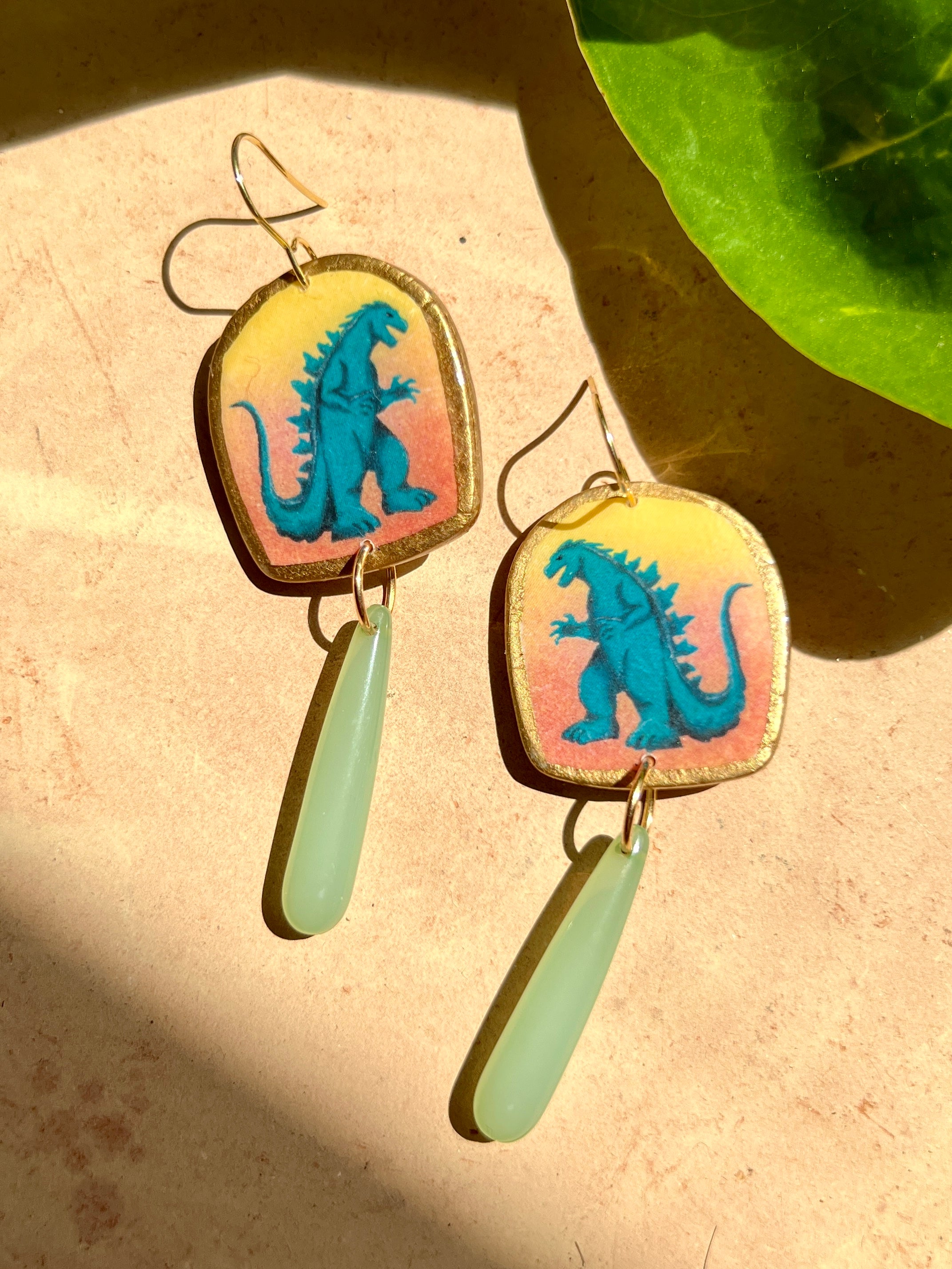 Go Go Godzilla Dangle Earrings