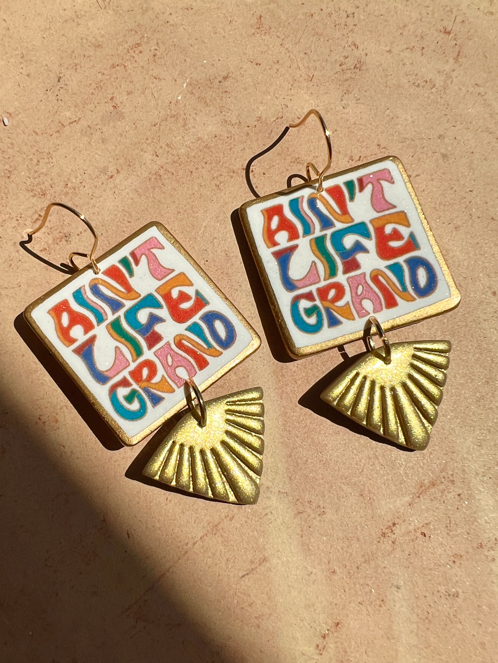 Ain't Life Grand Golden Earrings