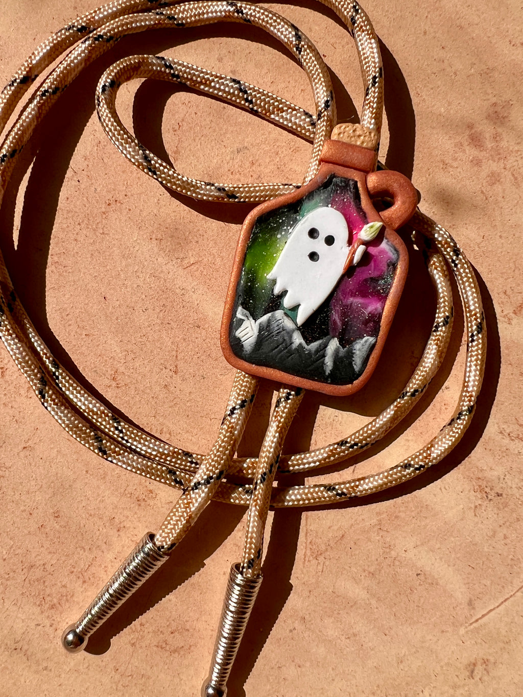 Kitchen Dwellers Ghost in a Bottle Bolo Tie