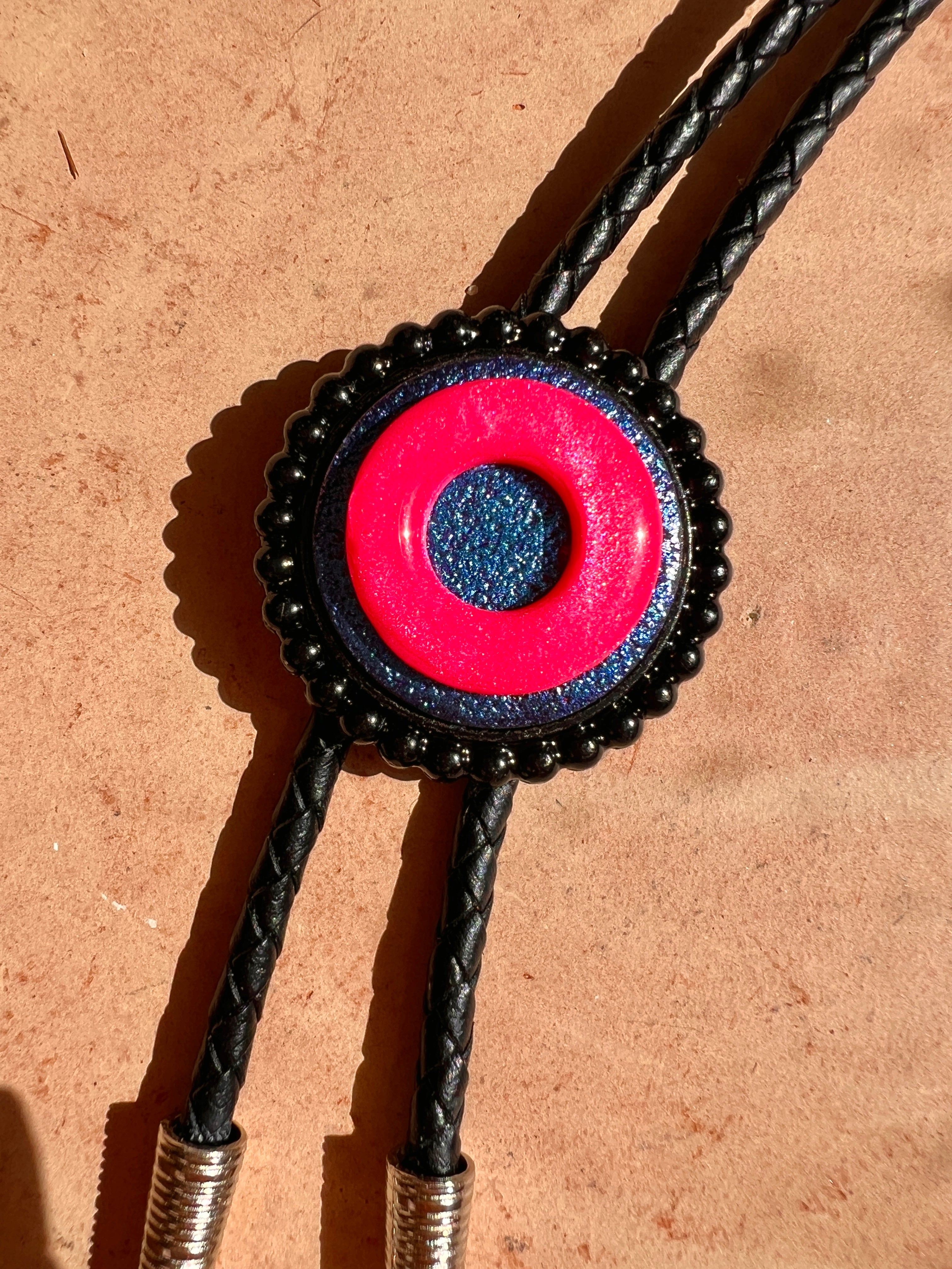 Iridescent Phish Donut Bolo Tie