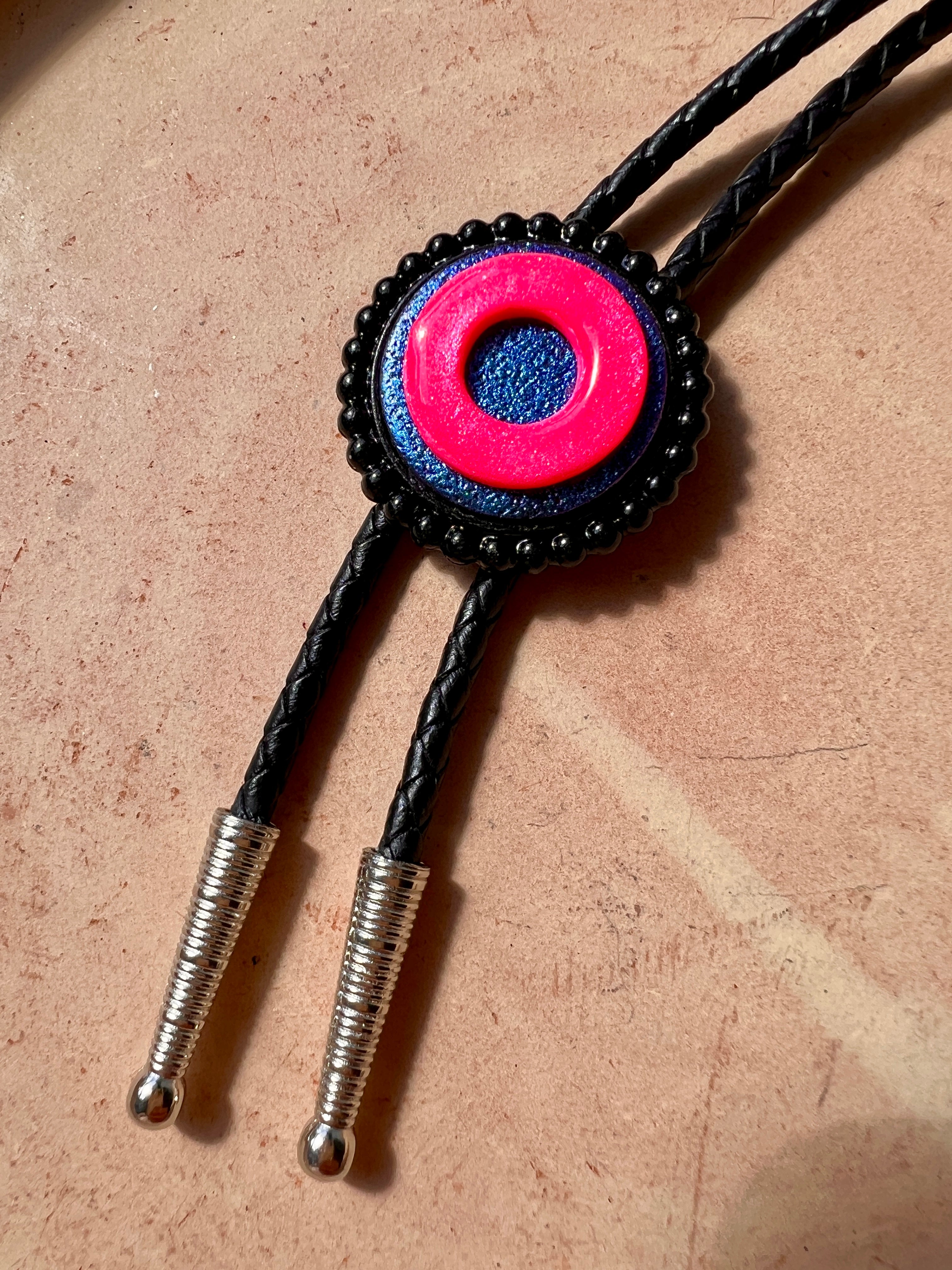 Iridescent Phish Donut Bolo Tie