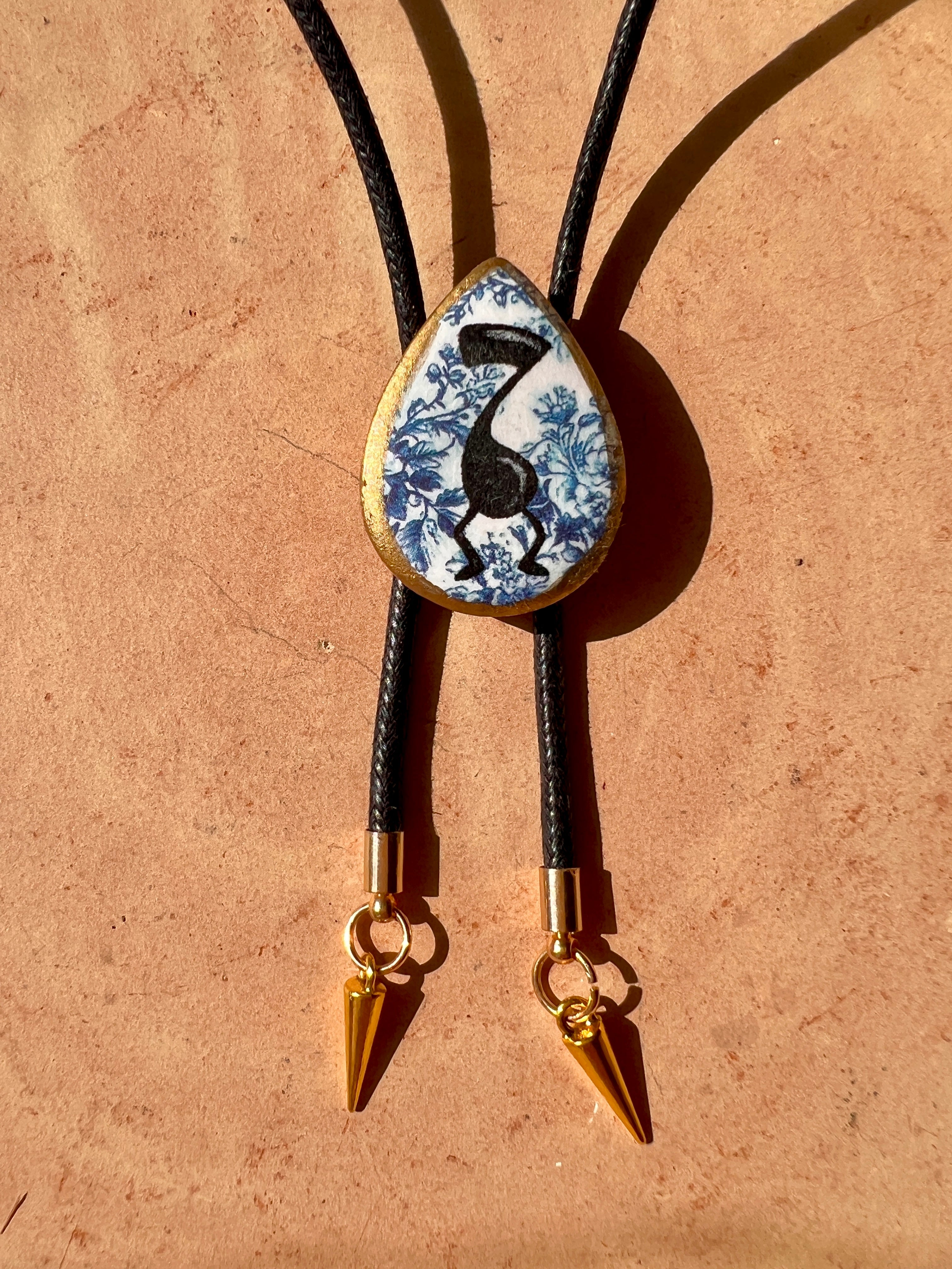 Boogie Note Chinoiserie Bolo Tie Necklace