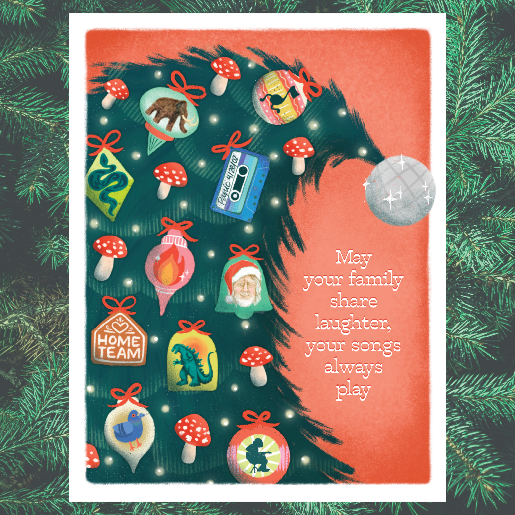 *Pre Order* May Your Glass Be Filled Widespread Panic Christmas Tree Card