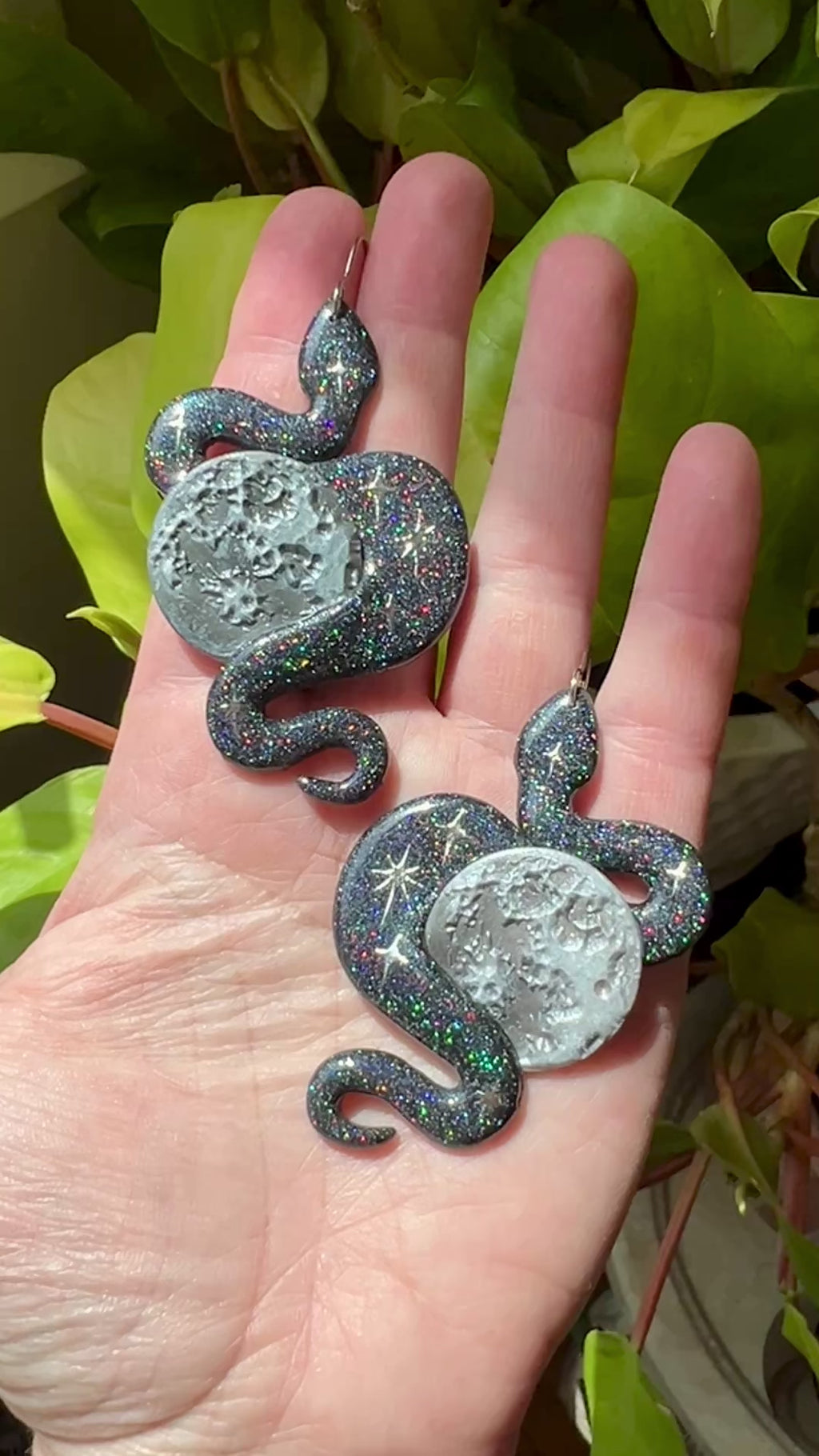 Moon Snake Second Skin Earrings