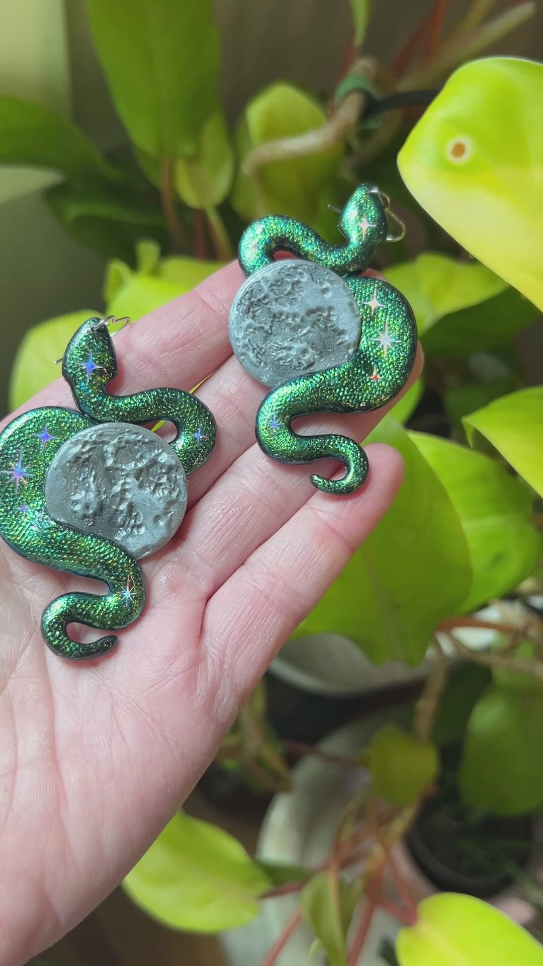 Moon Snake Second Skin Earrings