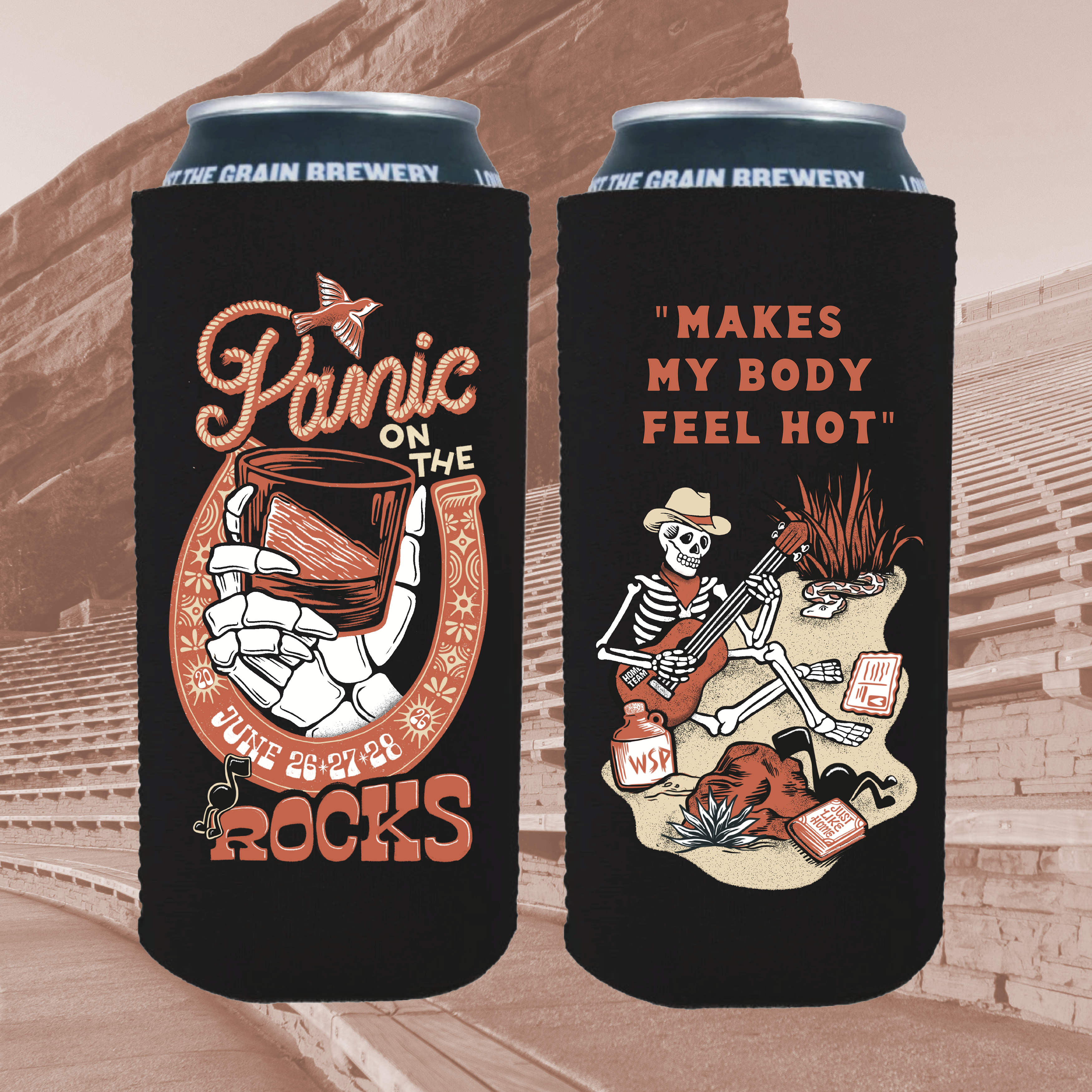 *Pre-order* PANIC on the ROCKS 2026 Neoprene Tallboy Coozies